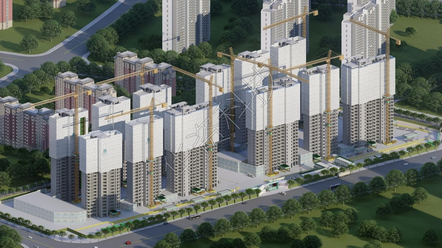 施工场地布置模拟图片 2